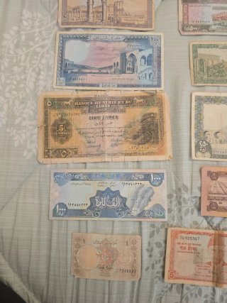 Lotes de billetes antiguos árabes