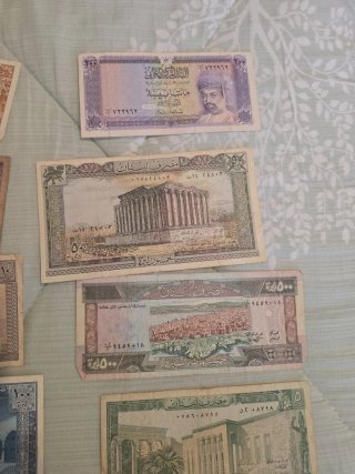 Lotes de billetes antiguos árabes
