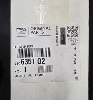 Luz Freno Central Citroen C3 02-10 Original