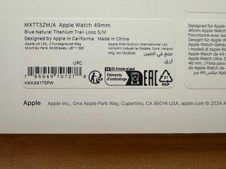 Apple Watch ULTRA 49mm. Blue Trail Loop S/M