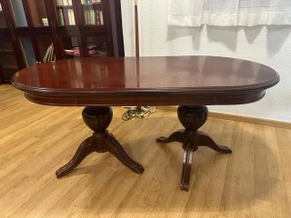 Mesa comedor extensible clásica madera