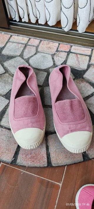 Zapatillas lona rosa talla 40