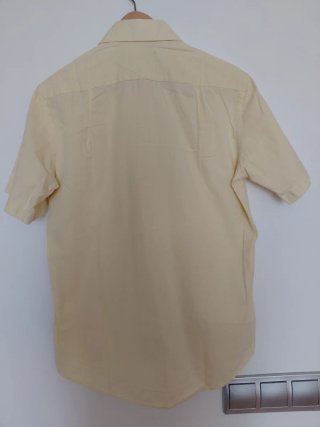 Camisa Balenciaga Manga Corta Amarilla