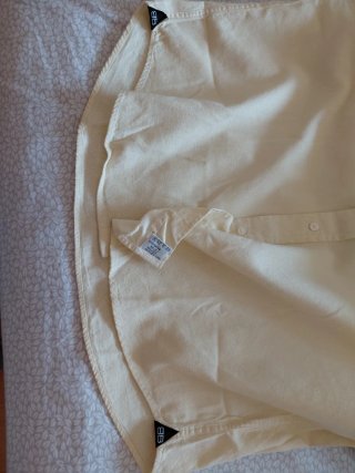 Camisa Balenciaga Manga Corta Amarilla