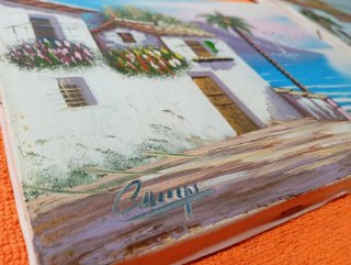 Set di 2 quadri olio su marine