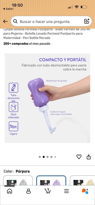Botella Perineal Portátil posparto Peri Bottle