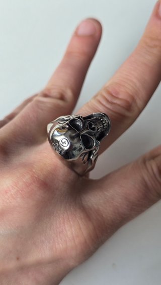 Anillo Calavera Acero Inoxidable Hombre