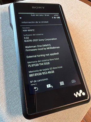 Reproductor Hi-Res Sony NW-WM1A (Modelo Japonés)