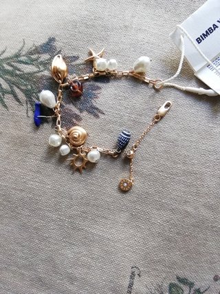 Pulsera Bimba y Lola dorada con charms