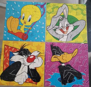 4 Puzzles Looney Tunes WB 16x16