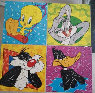 4 Puzzles Looney Tunes WB 16x16