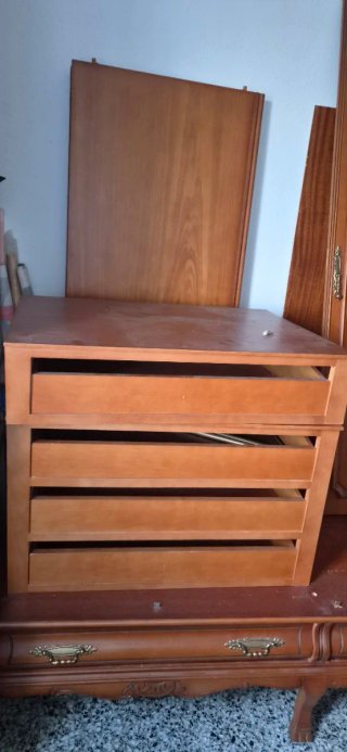 Armario clásico madera cerezo 5 puertas