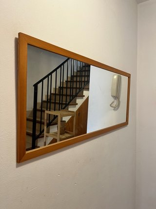 Espejo de pared madera y cristal