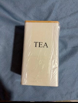 Contenedor de té con tapa de bambú