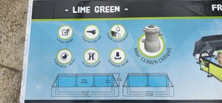 Piscina EXIT Lime Green 3M X 2M X 65CM