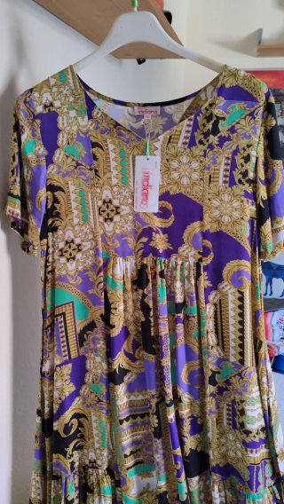 Vestido estampado barroco talla XL