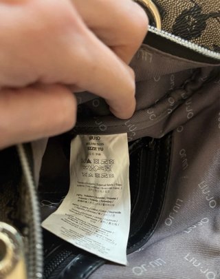 Borsa Liu Jo Beige/Nero Pizzo