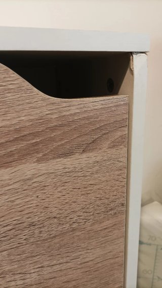 Zapatero 3 baldas madera y gris