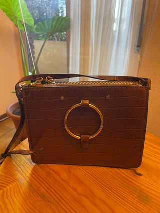 Bolso Mango  efecto cocodrilo