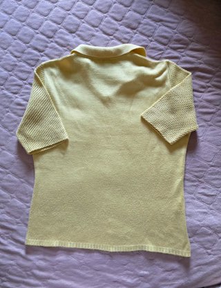 Conjunto Vintage Malha Amarelo