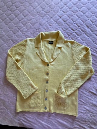 Conjunto Vintage Malha Amarelo
