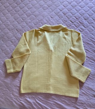 Conjunto Vintage Malha Amarelo