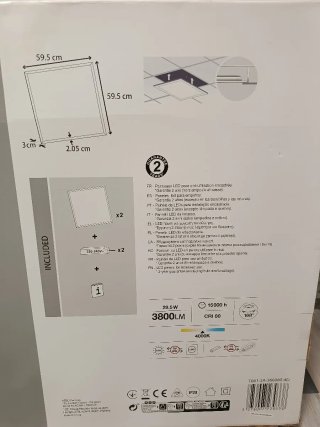 Pack 2 Paneles LED 60x60cm