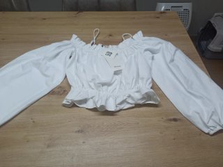 Camisa Bershka Blanca Talla S
