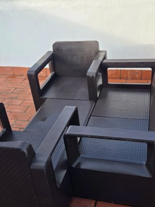 Conjunto Muebles Exterior  Marrón