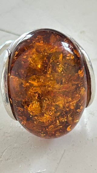 Anillo Plata y Ámbar