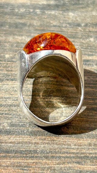 Anillo Plata y Ámbar