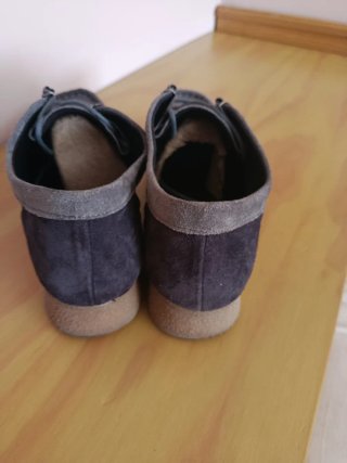 Mocasines ante tipo Clarks azul/gris