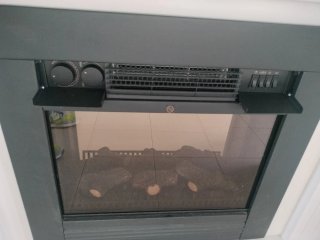 Chimenea Eléctrica con Mueble Madera