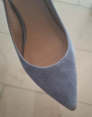 Zapatos talla 33 ante azul empolvado Karmine