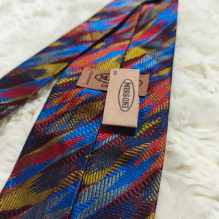 Gravata Missoni Multicolor Dourada