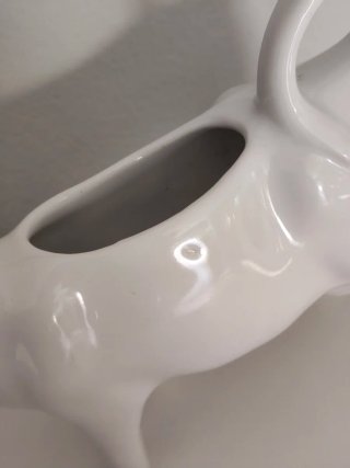 Lattiera vintage mucca bianca