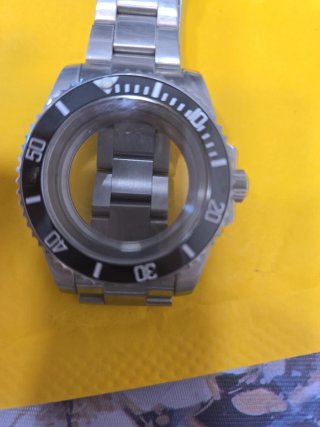 Correa de reloj de metal plateado