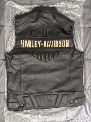 Chaleco de cuero moto Harley Davidson talla XL