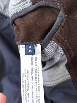 Chaqueta bolsillos de ante marrón chocolate tipo s