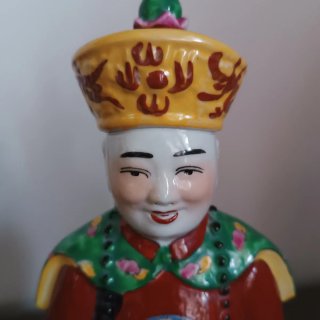 Trío Figuras Porcelana China Emperadores