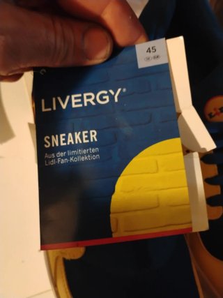 Scarpe da ginnastica uomo Lidl blu/gialle taglia 4
