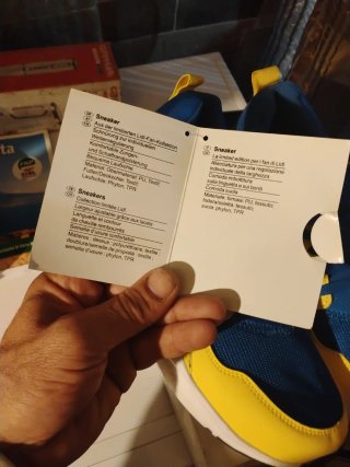 Scarpe da ginnastica uomo Lidl blu/gialle taglia 4