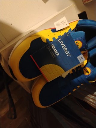 Scarpe da ginnastica uomo Lidl blu/gialle taglia 4