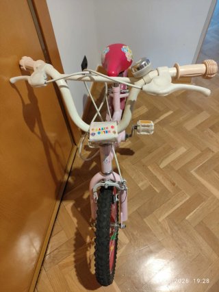 Bicicleta infantil rosa-lista para usar