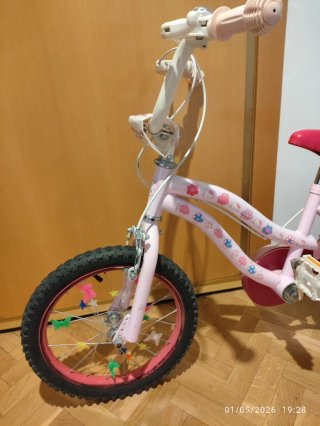 Bicicleta infantil rosa-lista para usar