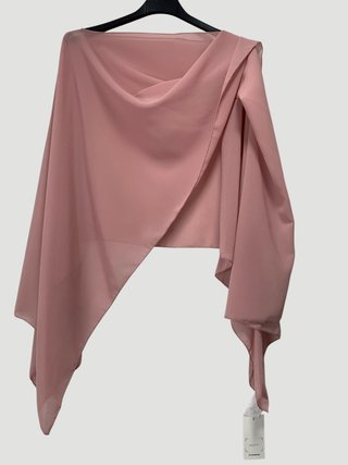 Chal capa gasa rosa