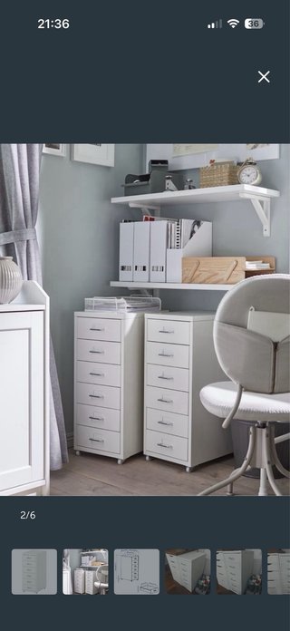 Cajonera Metálica IKEA Roja y Blanca