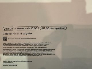MacBook Air M4 512GB 16GB RAM 10 Núcleos GPU