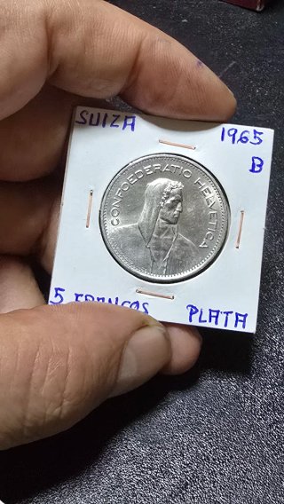 Suiza 5 Francos Plata 1965