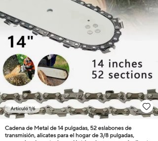 Cadena motosierra 40 cm